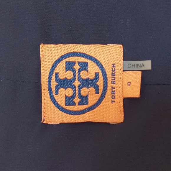 Tory burch navy blue pleated silk dress - Picture 5 of 6